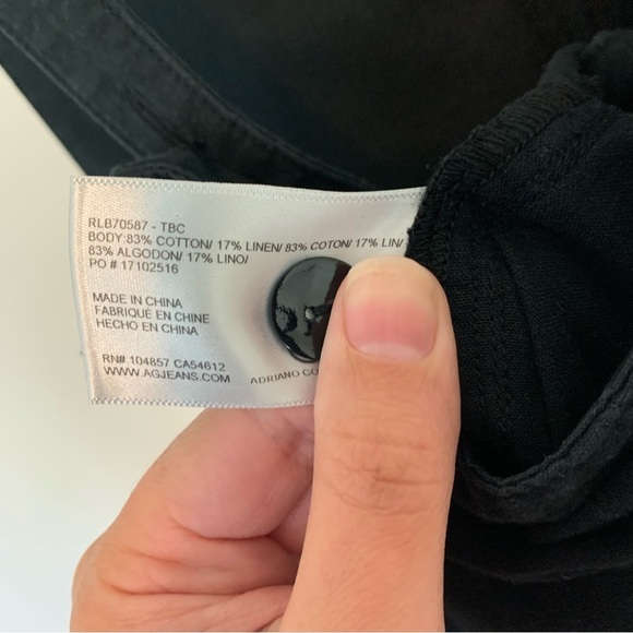 AG Adriano Goldschmeid The Darcy Tie Waste Jumpsuit cotton Linen Blend Size L - Picture 10 of 14